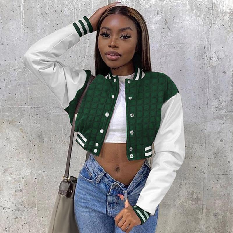 Women' Jackets CY Autumn Winter Long Sleeve Loose Plaid Buttoned In The Front Reversible Patchwork Baseball Jacket Women' Coat, Black
Women' Jackets CY Autumn Winter Long Sleeve Loose Plaid Buttoned In The Front Reversible Patchwork Baseball Jacket Women' Coat, Black