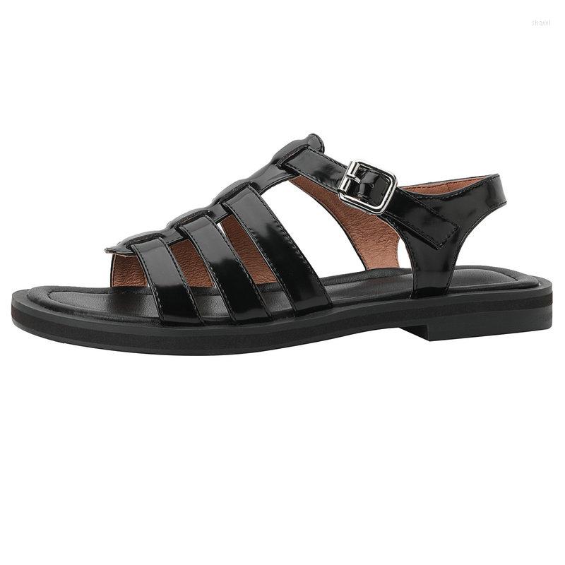 Sandals Brand Women Genuine Leather Low Heels Summer Rome Style T-Strap Casual Shoes Woman Black Beige
Sandals Brand Women Genuine Leather Low Heels Summer Rome Style T-Strap Casual Shoes Woman Black Beige
