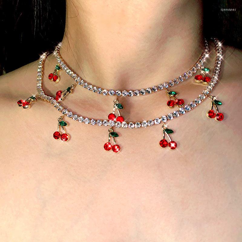 Chains Trendy Shiny Cherry Crystal Pendant Necklace For Women Gold Silver Color Zircon 4mm Tennis Choker Party Jewelry Gift
Chains Trendy Shiny Cherry Crystal Pendant Necklace For Women Gold Silver Color Zircon 4mm Tennis Choker Party Jewelry Gift
