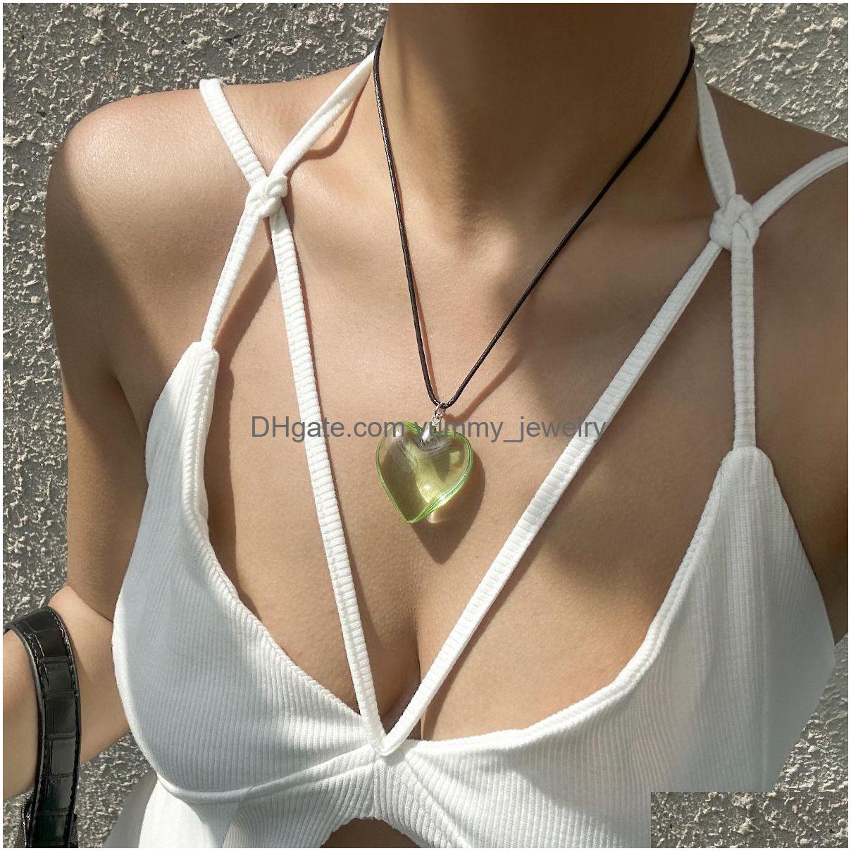 Pendant Necklaces Simple Chunky Glass Puffy Heart Choker Necklace For Women And Girls Y2K Aesthetic Jewelry Drop Delivery Pendants Dhmnf
Pendant Necklaces Simple Chunky Glass Puffy Heart Choker Necklace For Women And Girls Y2K Aesthetic Jewelry Drop Delivery Pendants Dhmnf
