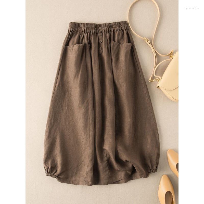 Skirts Long Skirt 2023 Summer In Korean Fashion Linen Thin Black Midi Oversize Female Dresses Retro Casual Women's Clothing A-Line
Skirts Long Skirt 2023 Summer In Korean Fashion Linen Thin Black Midi Oversize Female Dresses Retro Casual Women's Clothing A-Line