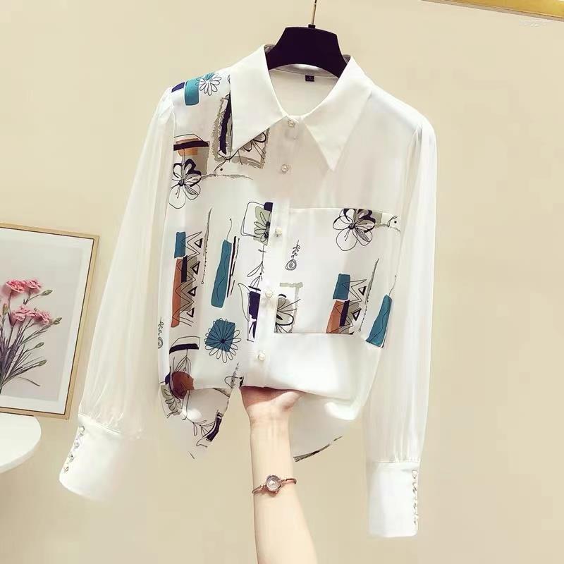 Women' Blouses 2023 Autumn Retro Chiffon Print White Shirt Ladies Design Top Blouse Women
Women' Blouses 2023 Autumn Retro Chiffon Print White Shirt Ladies Design Top Blouse Women