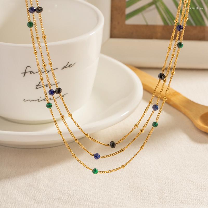 Choker Minar 2023 Multicolor Natural Stone Beads Strand 18K Gold PVD Plated 316L Stainless Steel Charm Necklace
Choker Minar 2023 Multicolor Natural Stone Beads Strand 18K Gold PVD Plated 316L Stainless Steel Charm Necklace