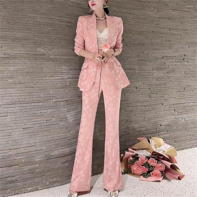 Women' Two Piece Pants High-Quality Fashion Jacquard Suit 2023 Spring Women' Light Luxury Socialite Flare Trousers Elegant Two-Piece, Photo color
Women' Two Piece Pants High-Quality Fashion Jacquard Suit 2023 Spring Women' Light Luxury Socialite Flare Trousers Elegant Two-Piece, Photo color