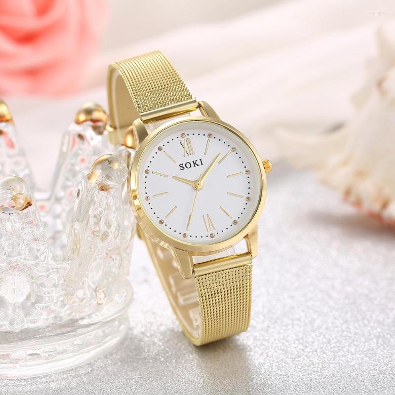 Wristwatches 2023 Fashion Women Gold Luxury Casual Quartz Watch Metal Mesh Stainless Steel Watches Relogio Feminino Ladies Wrist
Wristwatches 2023 Fashion Women Gold Luxury Casual Quartz Watch Metal Mesh Stainless Steel Watches Relogio Feminino Ladies Wrist