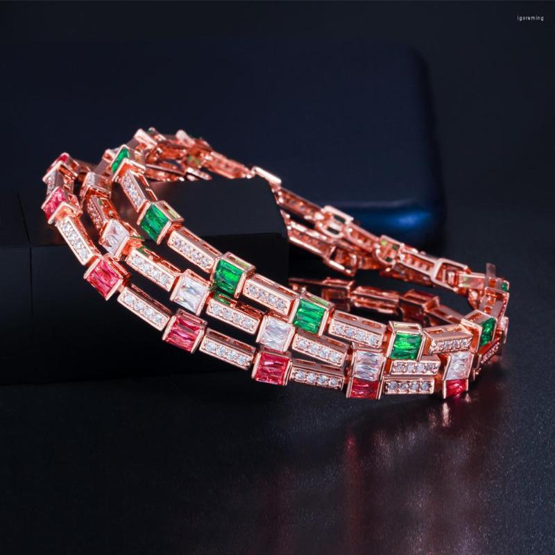 Bangle 2023 European And American Fashion Jewelry Color Square Zircon Lady Bracelet Rose Gold
Bangle 2023 European And American Fashion Jewelry Color Square Zircon Lady Bracelet Rose Gold