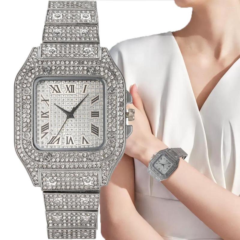 Wristwatches Fashion Women's Watch Metal Strap Square Luxury Rhinestone Full Diamond Inlay Roman Text For Women Quartz Gift, Gold
Wristwatches Fashion Women's Watch Metal Strap Square Luxury Rhinestone Full Diamond Inlay Roman Text For Women Quartz Gift, Gold