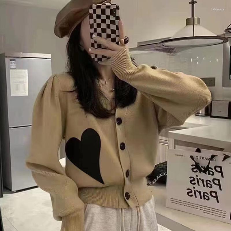 Women's Knits 2023 Spring And Autumn Love Sweater Cardigan Korean Fashion Casual Simple V-neck Long-sleeved Knitted Top All-match, Black
Women's Knits 2023 Spring And Autumn Love Sweater Cardigan Korean Fashion Casual Simple V-neck Long-sleeved Knitted Top All-match, Black