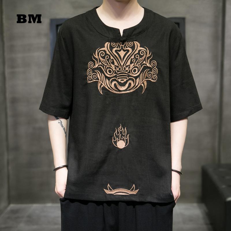Men's T Shirts Chinese Style Summer Short Sleeve High Quality Kirin Embroidery Oversized Shirt Harajuku Plus Size Linens Top Men Clothing, Yellow
Men's T Shirts Chinese Style Summer Short Sleeve High Quality Kirin Embroidery Oversized Shirt Harajuku Plus Size Linens Top Men Clothing, Yellow