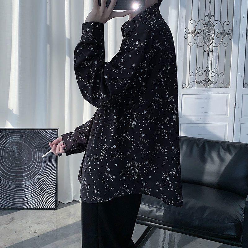 Men's Casual Shirts Niche Aesthetic Shirt For Men Autumn Trend Handsome High Street Star Floral Long-sleeved Women Gothic Punk Black BlouseM
Men's Casual Shirts Niche Aesthetic Shirt For Men Autumn Trend Handsome High Street Star Floral Long-sleeved Women Gothic Punk Black BlouseM