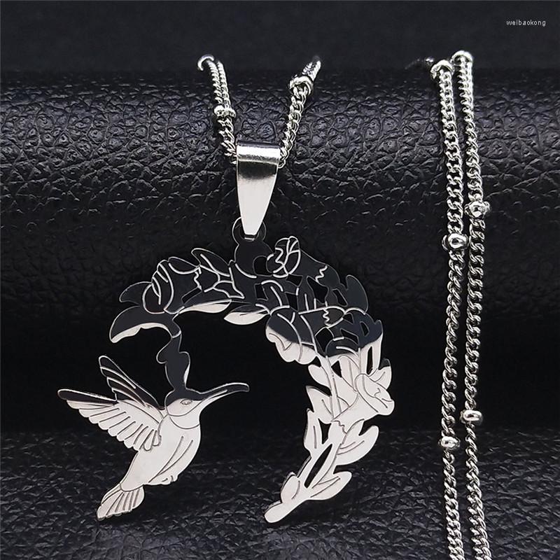 Pendant Necklaces Boho Animal Hummingbird Flower Tree Stainless Steel Chain For Men/Women Silver Color Bird Jewelry Collares N2218S04
Pendant Necklaces Boho Animal Hummingbird Flower Tree Stainless Steel Chain For Men/Women Silver Color Bird Jewelry Collares N2218S04