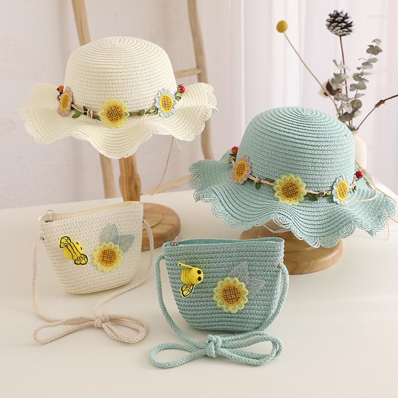 Hats Summer Outdoor Child Girls Sunflower Floral Sun Hat And Bag 2pcs Set Cartoon Straw Beach Cap For Baby Kids Princess, Beige bag
Hats Summer Outdoor Child Girls Sunflower Floral Sun Hat And Bag 2pcs Set Cartoon Straw Beach Cap For Baby Kids Princess, Beige bag