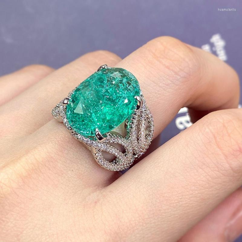Cluster Rings Exquisite Blue Green Moissanite Ring 925 Sterling Silver Fire Sparkling Luxury Open Female Party Birthday Jewelry Gift
Cluster Rings Exquisite Blue Green Moissanite Ring 925 Sterling Silver Fire Sparkling Luxury Open Female Party Birthday Jewelry Gift