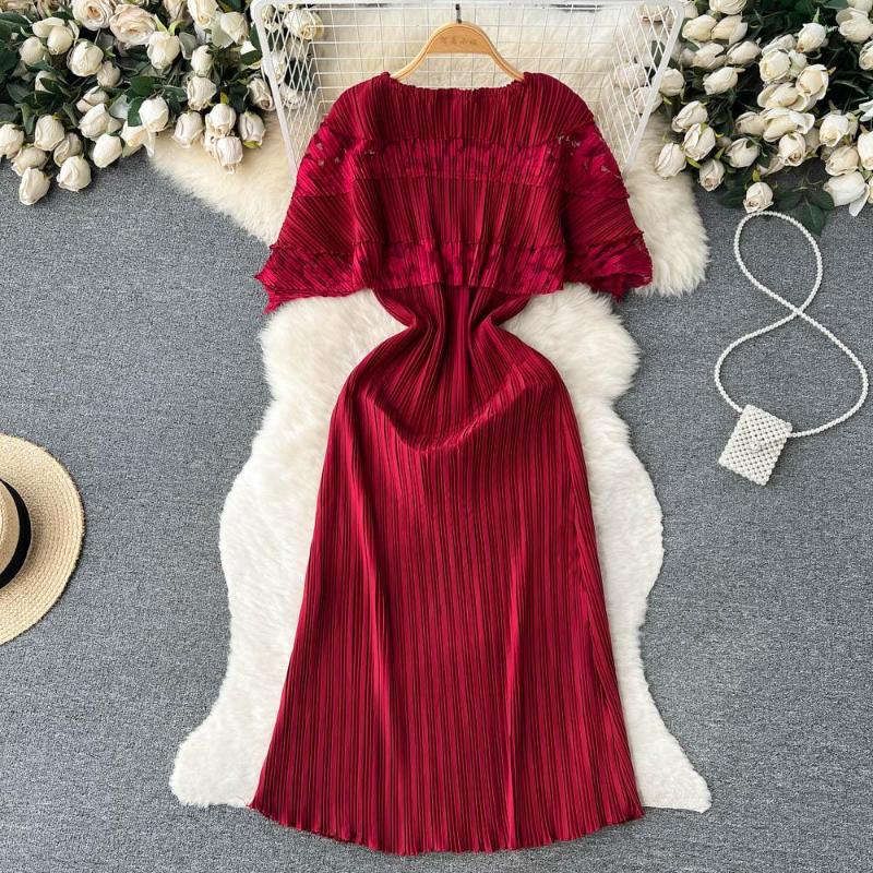 Party Dresses VANOVICH European And American Style Summer Fashion Loose Batwing Sleeve Design Solid Color Long Waist Slim A-line Dress, Black
Party Dresses VANOVICH European And American Style Summer Fashion Loose Batwing Sleeve Design Solid Color Long Waist Slim A-line Dress, Black