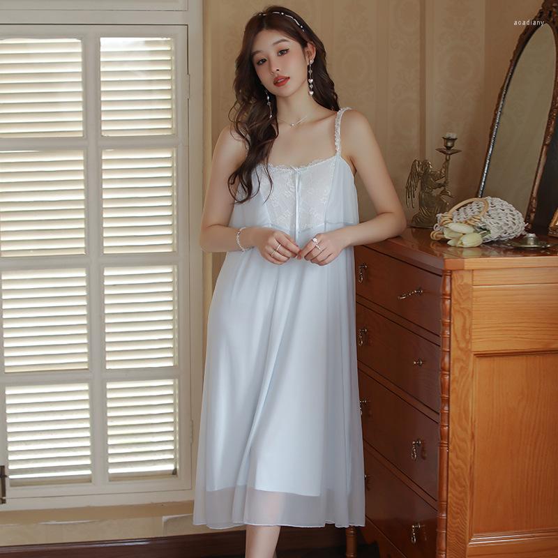 Women's Sleepwear Sweet Sleeveless Night Dress Women Summer Sexy Lace Modal Nighty Princess Nightwear Long Nightgown With Built In Bra, Pink
Women's Sleepwear Sweet Sleeveless Night Dress Women Summer Sexy Lace Modal Nighty Princess Nightwear Long Nightgown With Built In Bra, Pink