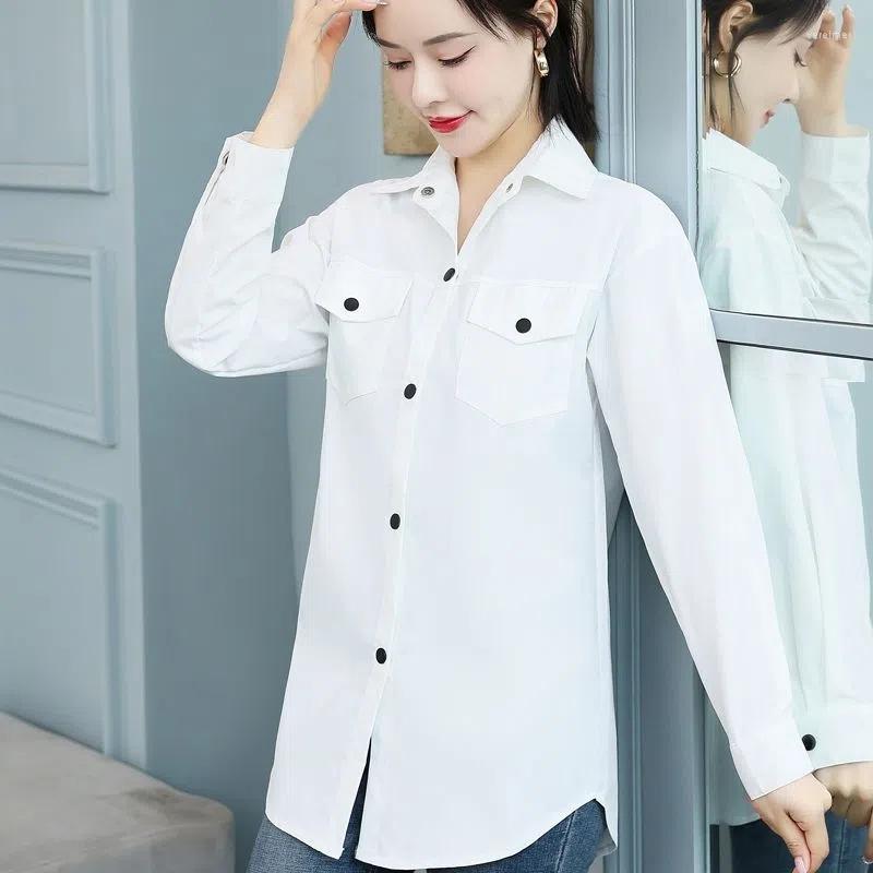 Women' Blouses 2023 Spring Long-Sleeved Blouse Mid-Length Shirt Women Loose Casual Fashion Everything Short Coat Outside Wear Female, White
Women' Blouses 2023 Spring Long-Sleeved Blouse Mid-Length Shirt Women Loose Casual Fashion Everything Short Coat Outside Wear Female, White