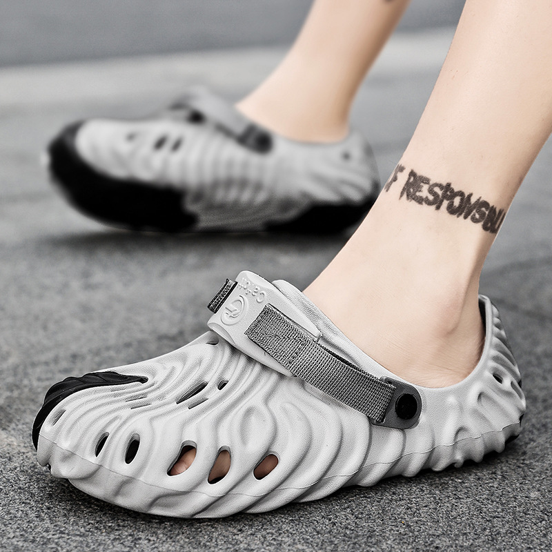 Sandals men women summer cross-border new style hole shoes platform non-slip-feeling casual beach shoes CROS HA6911-19, Black-white
Sandals men women summer cross-border new style hole shoes platform non-slip-feeling casual beach shoes CROS HA6911-19, Black-white