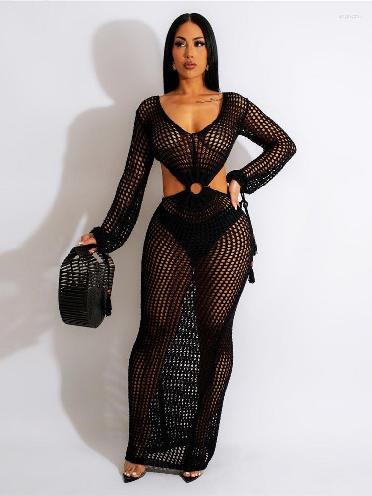 Casual Dresses IDress Women' Crochet Cover Up Long Sleeve Knitted Swim Beach Dress Swimwear Hollow Out Sexy, Black
Casual Dresses IDress Women' Crochet Cover Up Long Sleeve Knitted Swim Beach Dress Swimwear Hollow Out Sexy, Black