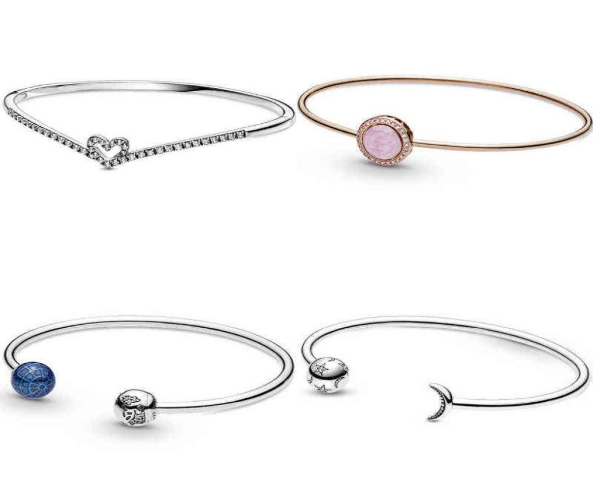 100 925 Sterling Silver Sparkling Heart Bone Moon Stars Pink Swirl Open Bangle Fit Fashion Bracelet Bead Charm Jewelry6552454
100 925 Sterling Silver Sparkling Heart Bone Moon Stars Pink Swirl Open Bangle Fit Fashion Bracelet Bead Charm Jewelry6552454