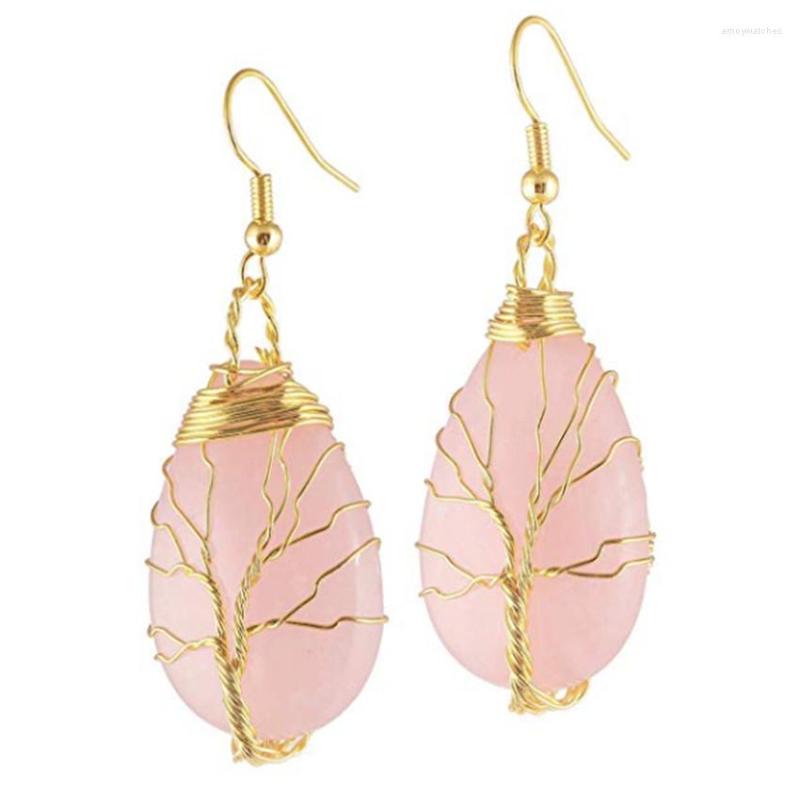 Dangle Earrings FYJS Unique Light Yellow Gold Color Wire Wrap Natural Rose Pink Quartz Water Drop Tiger Eye Stone Jewelry
Dangle Earrings FYJS Unique Light Yellow Gold Color Wire Wrap Natural Rose Pink Quartz Water Drop Tiger Eye Stone Jewelry