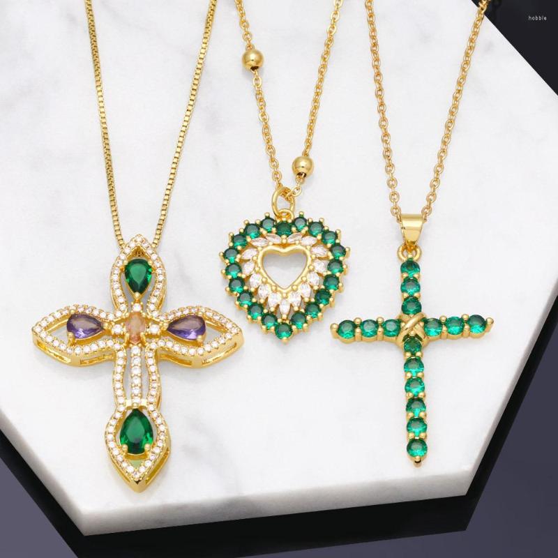 Pendant Necklaces Niche Design Sense High-end Fashion Emerald Cross Zircon Necklace Heart-shaped Clavicle Chain Wholesale O Word
Pendant Necklaces Niche Design Sense High-end Fashion Emerald Cross Zircon Necklace Heart-shaped Clavicle Chain Wholesale O Word