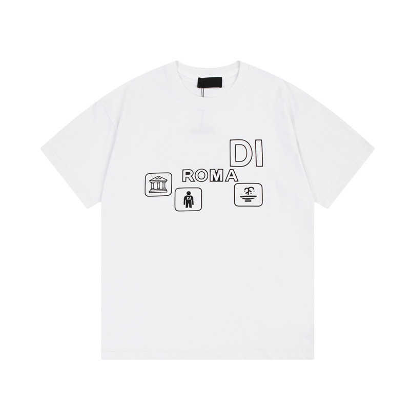 Couple T-shirt designer summer new niche letter symbol print pattern loose and versatile round neck male short sleeve, White
Couple T-shirt designer summer new niche letter symbol print pattern loose and versatile round neck male short sleeve, White