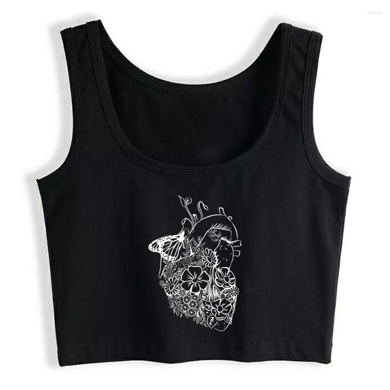 Women' Tanks Crop Top Women Flower Heart Grunge Aesthetic Gothic Y2k Tank Female Clothes, Black
Women' Tanks Crop Top Women Flower Heart Grunge Aesthetic Gothic Y2k Tank Female Clothes, Black
