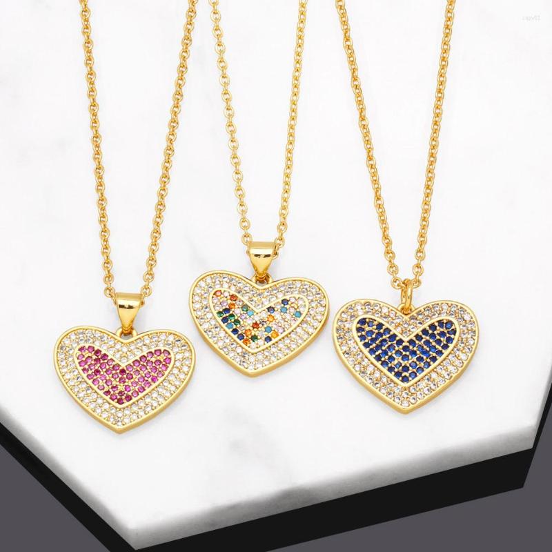 Pendant Necklaces FLOLA Big CZ Crystal Pink Heart For Women Copper Gold Plated Short Romantic Lover Jewelry Gifts Nkeb716
Pendant Necklaces FLOLA Big CZ Crystal Pink Heart For Women Copper Gold Plated Short Romantic Lover Jewelry Gifts Nkeb716