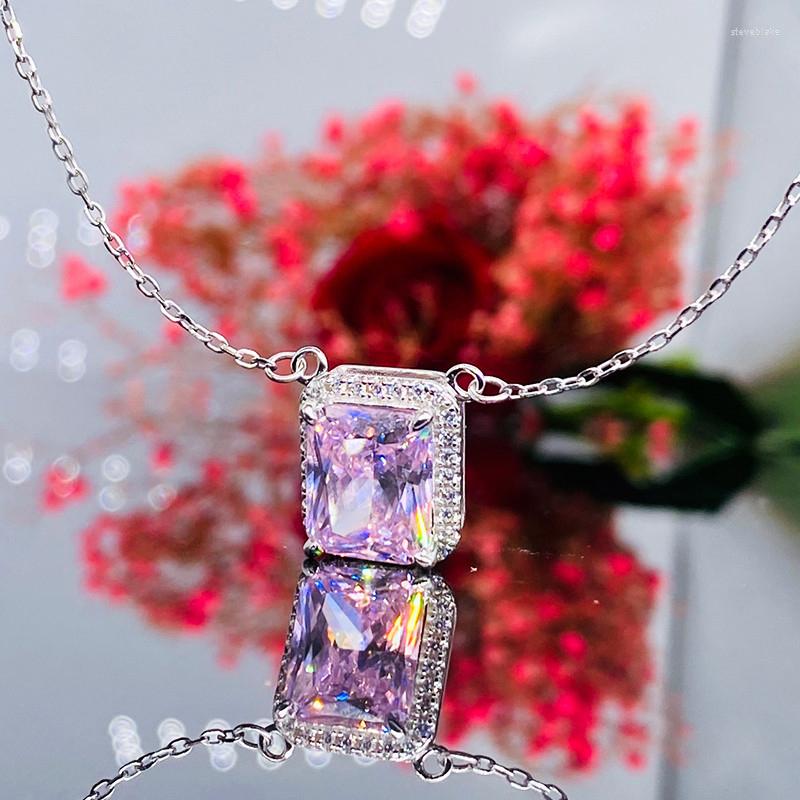 Pendant Necklaces Simple Design Square Pink/Yellow Cubic Zirconia Necklace For Women Brilliant Wedding Accessories Trendy Jewelry
Pendant Necklaces Simple Design Square Pink/Yellow Cubic Zirconia Necklace For Women Brilliant Wedding Accessories Trendy Jewelry