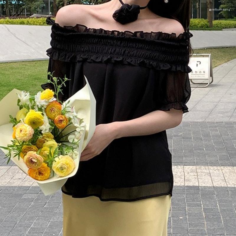 Women's Blouses Blusas 2023 Summer Office Tops Korean Sweet Pink Flower Chiffon Shirt Casual Loose Puff Sleeve Elegant 26654, Black
Women's Blouses Blusas 2023 Summer Office Tops Korean Sweet Pink Flower Chiffon Shirt Casual Loose Puff Sleeve Elegant 26654, Black