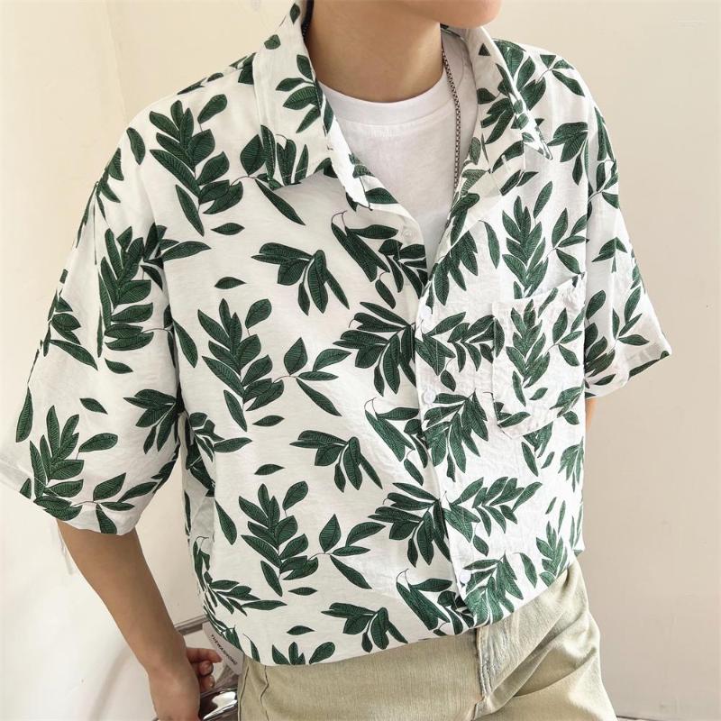 Men's Casual Shirts Legible Summer Short Sleeve Men Loose Turn Down Collar Floral Man, Green
Men's Casual Shirts Legible Summer Short Sleeve Men Loose Turn Down Collar Floral Man, Green
