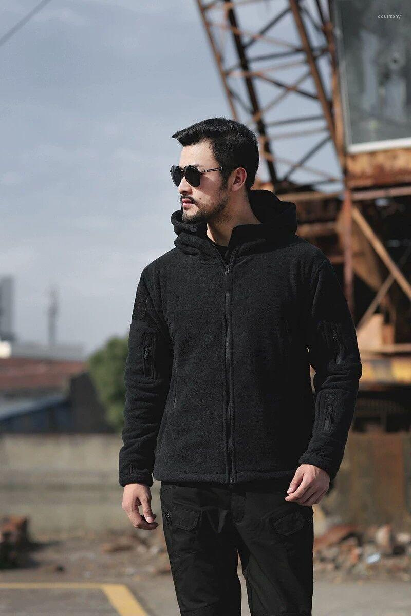 Men's Jackets Warm Fleece Tactical Military Jacket Men's Outdoor Multi-pocket Hooded Casual Walking Cold-proof Coat, Black
Men's Jackets Warm Fleece Tactical Military Jacket Men's Outdoor Multi-pocket Hooded Casual Walking Cold-proof Coat, Black
