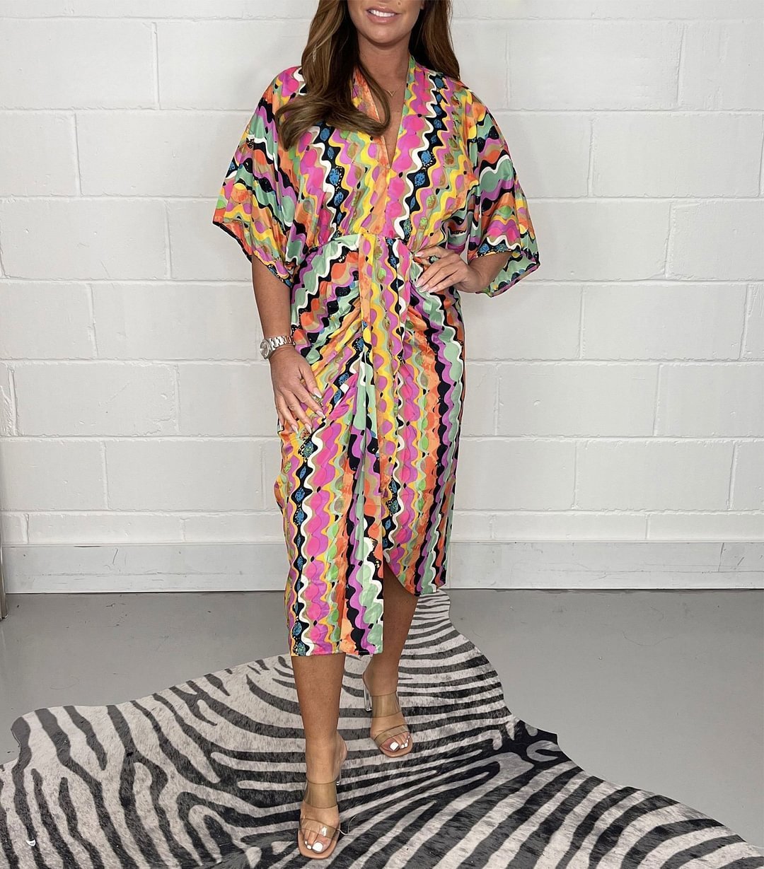 Casual Dresses Summer Women's Fashion Print 54 Sleeve Spliced VNeck Irregular Pleated Split Multi Size Dress 230512, Orange
Casual Dresses Summer Women's Fashion Print 54 Sleeve Spliced VNeck Irregular Pleated Split Multi Size Dress 230512, Orange