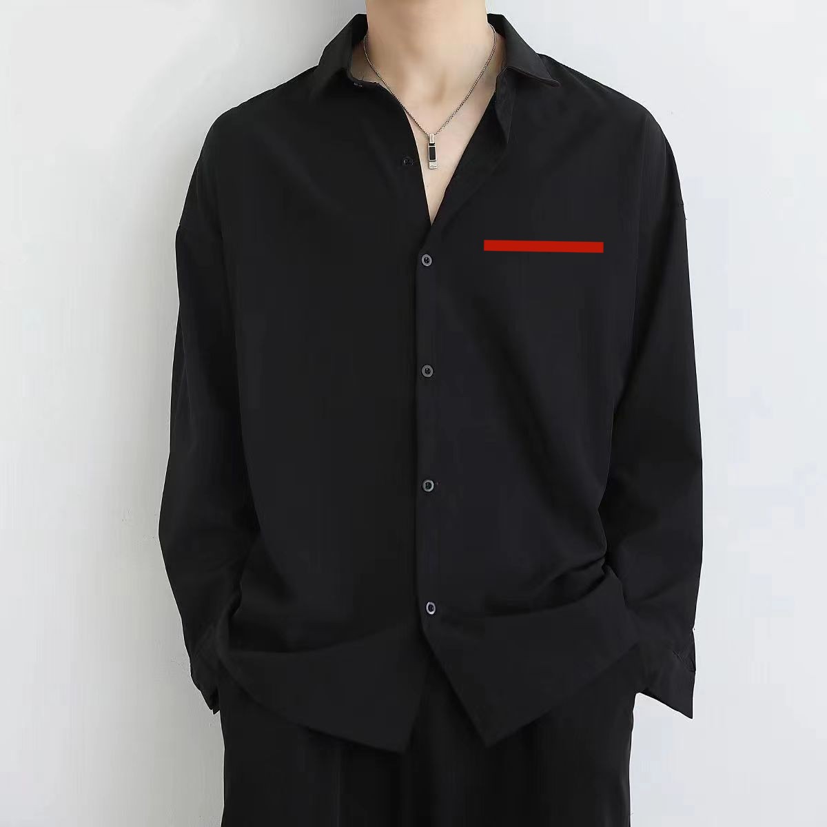 Designer Mens Shirts Top small Embroidery blouse Long Sleeve Solid Color Slim Fit Casual Business clothing Long-sleeved shirt Men's Polos, White
Designer Mens Shirts Top small Embroidery blouse Long Sleeve Solid Color Slim Fit Casual Business clothing Long-sleeved shirt Men's Polos, White