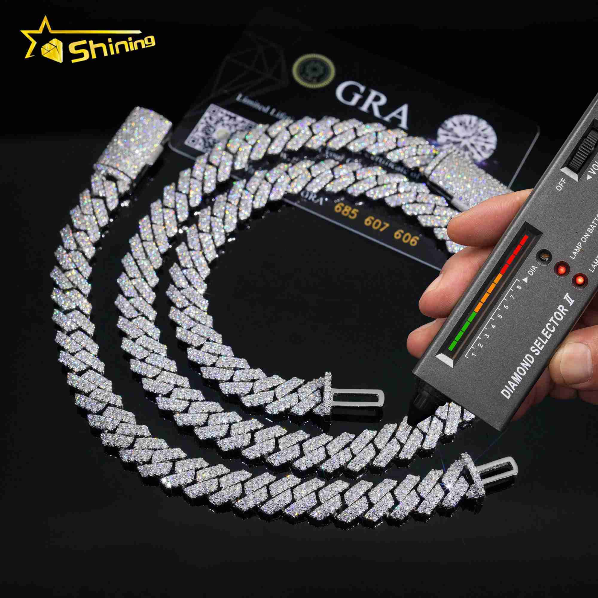 Hot Selling Drop Shipping 10mm 925 Sterling Silver Hip Hop Necklace Iced Out Diamond Moissanite Cuban Link Chain
Hot Selling Drop Shipping 10mm 925 Sterling Silver Hip Hop Necklace Iced Out Diamond Moissanite Cuban Link Chain