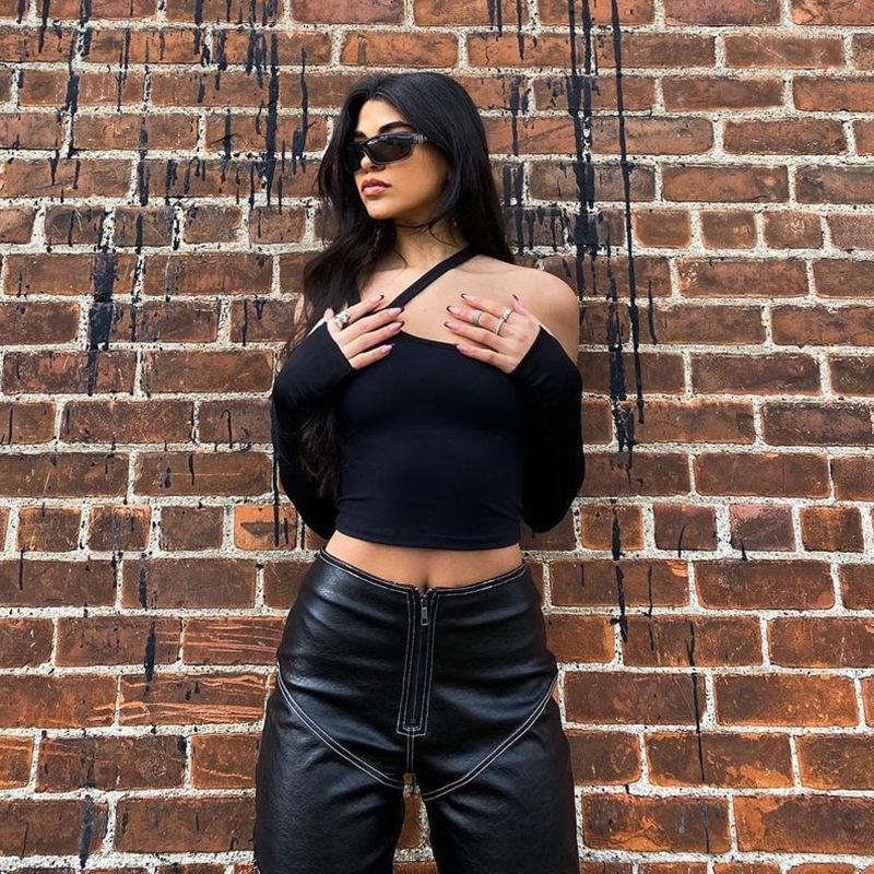 Women' Tanks Autumn Fashion Casual Slim Solid Removable Sleeves Halter T Shirt For Women Streetwear Wild Basic Female Top, Black
Women' Tanks Autumn Fashion Casual Slim Solid Removable Sleeves Halter T Shirt For Women Streetwear Wild Basic Female Top, Black