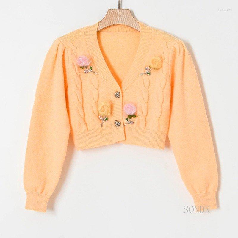 Women' Knits Super Cropped Cardigan With 3D Crochet Florals Women Short Sweater Coat 2023 Autumn Extreme Sweaters Knitted Tops, Orange
Women' Knits Super Cropped Cardigan With 3D Crochet Florals Women Short Sweater Coat 2023 Autumn Extreme Sweaters Knitted Tops, Orange