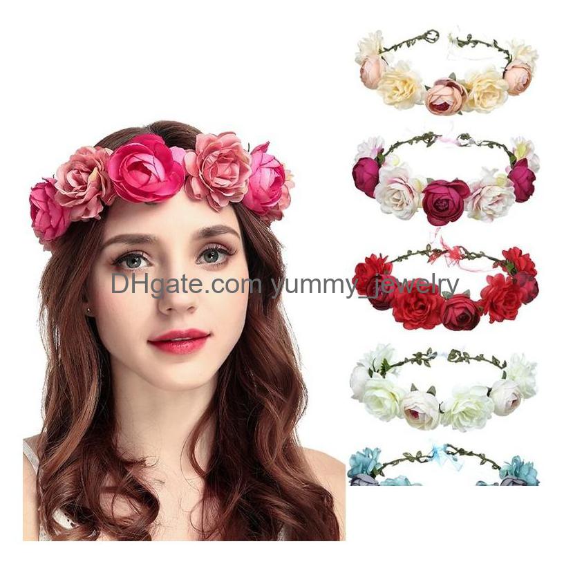 Headbands Handmade Flower Headband Floral Crown Bridal Hair Wreath Halo Garland Headpiece With Ribbon For Party Po Drop Deli Dhxgp
Headbands Handmade Flower Headband Floral Crown Bridal Hair Wreath Halo Garland Headpiece With Ribbon For Party Po Drop Deli Dhxgp