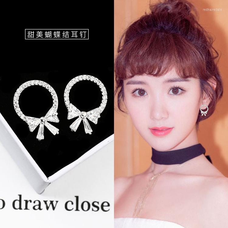 Stud Earrings REETI 925 Sterling Silver Bowknot For Women 2023 Trend Personality Lady Fashion Jewelry