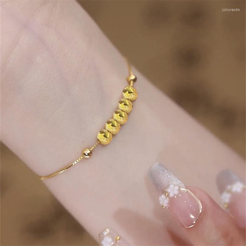 Link Bracelets Korean Gold Colour Ball Charm Minimalist Transfer Beads Bracelet For Women Girls Fashion Jewelry Accessories Gift
Link Bracelets Korean Gold Colour Ball Charm Minimalist Transfer Beads Bracelet For Women Girls Fashion Jewelry Accessories Gift