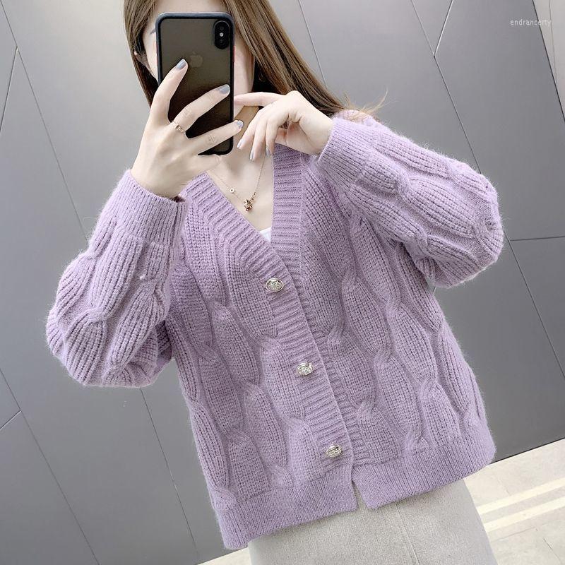 Women's Knits Purple Flowers Casual V-neck Button Simple Knitted Women Sweater Cardigan Coat Autumn Top Girl Cloth Clothing Loose, Beige
Women's Knits Purple Flowers Casual V-neck Button Simple Knitted Women Sweater Cardigan Coat Autumn Top Girl Cloth Clothing Loose, Beige