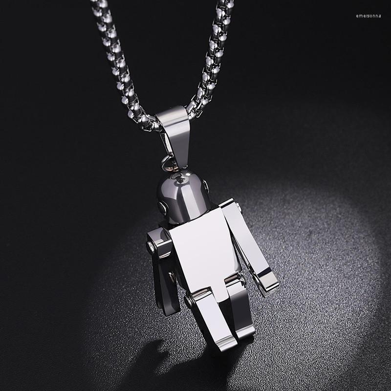 Chains Robot Necklace Mens Hip Hop Simple Pendant Personality Astronaut Stainless Steel Fashion Charm Chain Jewelry For Neck
Chains Robot Necklace Mens Hip Hop Simple Pendant Personality Astronaut Stainless Steel Fashion Charm Chain Jewelry For Neck