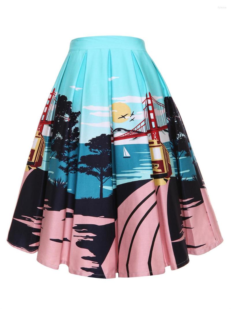 Skirts 50s Flower High Waist Summer Pleated For Women 2023 Fashion Korean Style Casual Rockabilly Swing A-Line Long Skirt Female
Skirts 50s Flower High Waist Summer Pleated For Women 2023 Fashion Korean Style Casual Rockabilly Swing A-Line Long Skirt Female