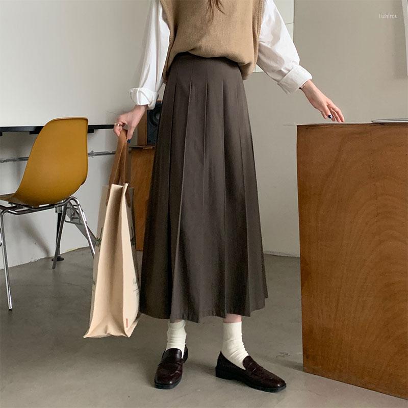 Skirts 2023 Spring High Waist Pleated For Women Korean Style Solid Color Harajuku A-line Female Casual Midi Skirt Vintage, Black
Skirts 2023 Spring High Waist Pleated For Women Korean Style Solid Color Harajuku A-line Female Casual Midi Skirt Vintage, Black