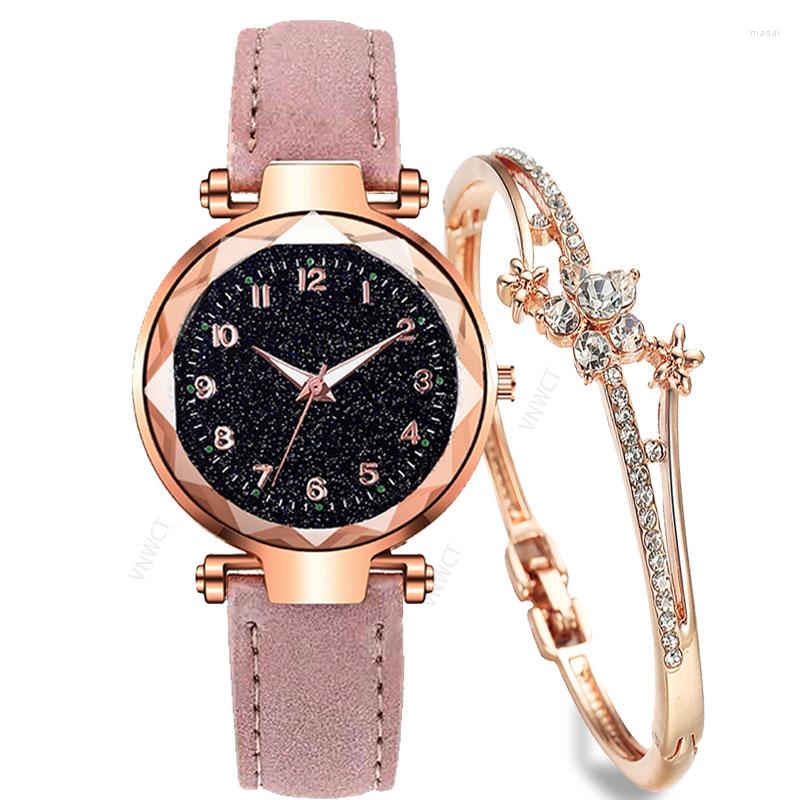 Wristwatches Fashion Women Watches Sell Star Sky Dial Clock Luxury Lucky Flower Bracelet Ladies Quartz Watch Relogios Feminino, Red watch
Wristwatches Fashion Women Watches Sell Star Sky Dial Clock Luxury Lucky Flower Bracelet Ladies Quartz Watch Relogios Feminino, Red watch