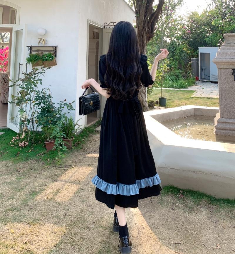 Party Dresses Ent Woman Large Size Ladies' College Female Summer Wind Girl Long Age Reduction In French Bow Skirt Restoring Ancient Ways, Black
Party Dresses Ent Woman Large Size Ladies' College Female Summer Wind Girl Long Age Reduction In French Bow Skirt Restoring Ancient Ways, Black