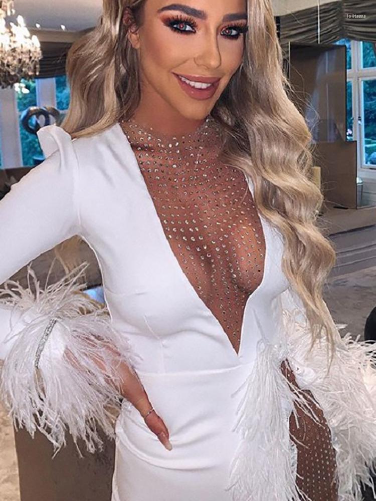 Casual Dresses Sexy Deep V-Neck Women Fashion Feather Sequin Mesh Patchwork High Slit Bodycon Party Club Outfits Dress Ladies Vestidos, White
Casual Dresses Sexy Deep V-Neck Women Fashion Feather Sequin Mesh Patchwork High Slit Bodycon Party Club Outfits Dress Ladies Vestidos, White