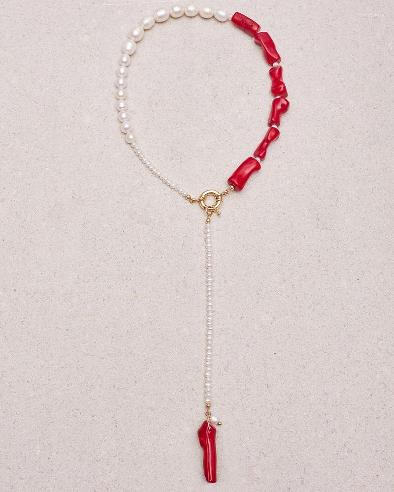 Pendant Necklaces Baroque Freshwater Pearl Necklace Red Coral Women Charm Bohemian Fashion Jewelry Accessories Gift
Pendant Necklaces Baroque Freshwater Pearl Necklace Red Coral Women Charm Bohemian Fashion Jewelry Accessories Gift