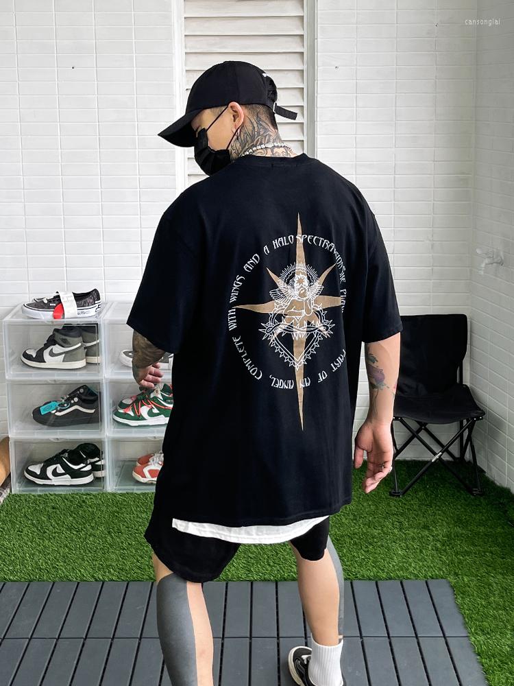 Men's T Shirts Hip-hop Fashion Casual Print T-shirt Y2k Men's And Women's Vibe Style Oversize Baggy Trend Short Sleeve Lovers', Black
Men's T Shirts Hip-hop Fashion Casual Print T-shirt Y2k Men's And Women's Vibe Style Oversize Baggy Trend Short Sleeve Lovers', Black