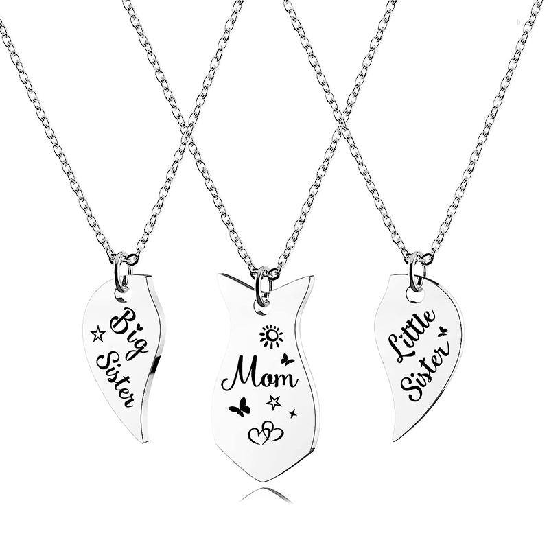 Pendant Necklaces 3 PCS Heart-shaped Matching Mom Sisters Necklace Set Stainless Steel Mother Daughter Jewelry Gifts
Pendant Necklaces 3 PCS Heart-shaped Matching Mom Sisters Necklace Set Stainless Steel Mother Daughter Jewelry Gifts